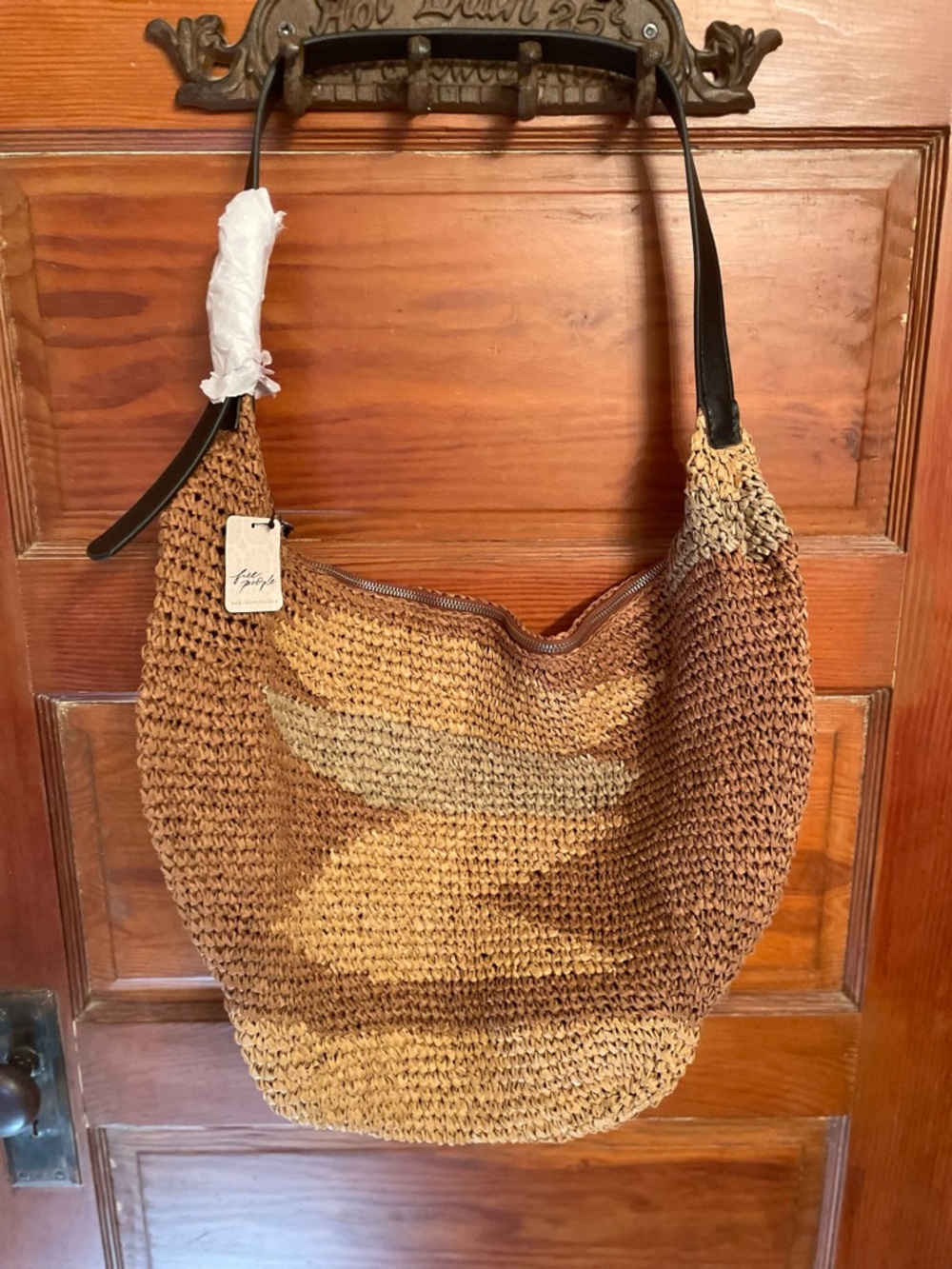 Free People Santorini Straw Tote Bag NWT